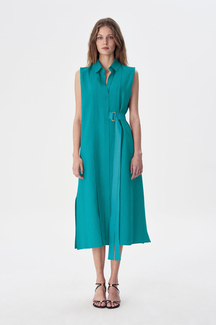 Judean Linen Shirt Dress