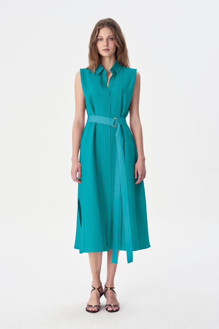 Judean Linen Shirt Dress