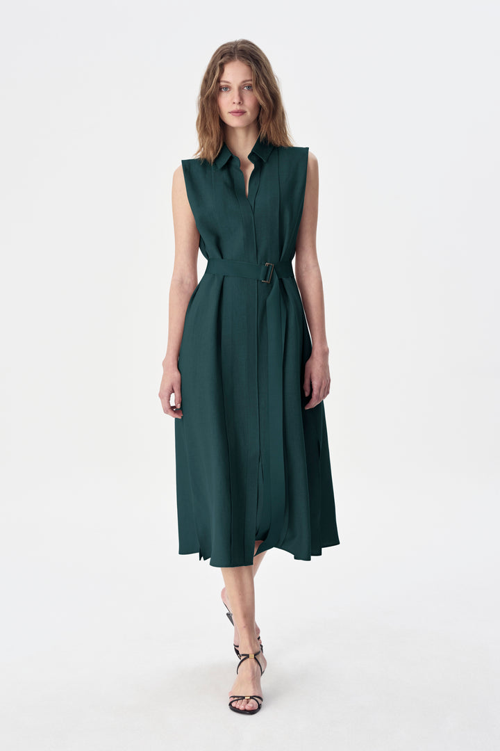 Judean Linen Shirt Dress