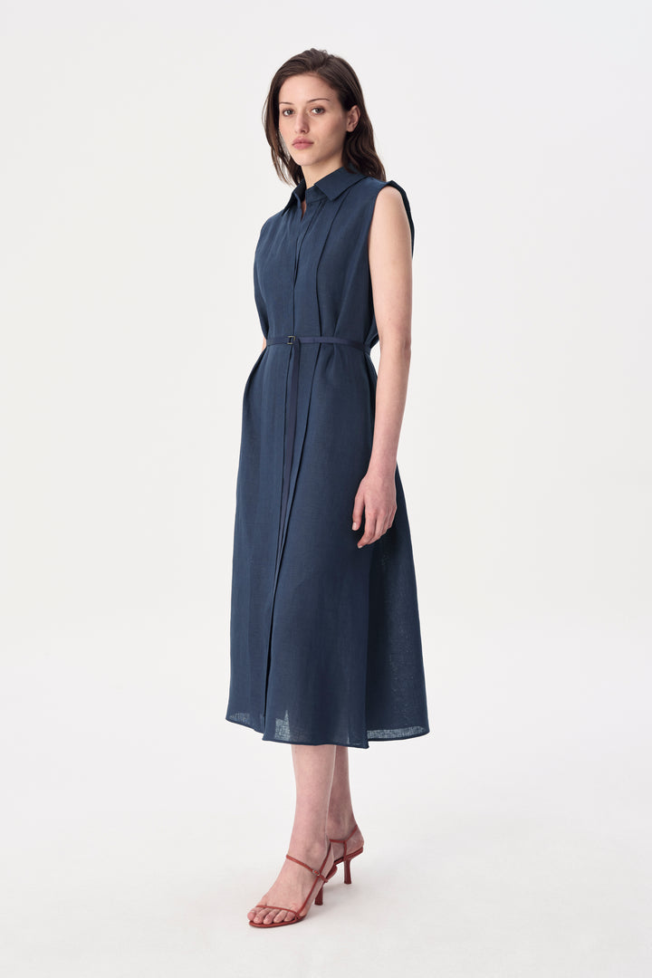 Judean Linen Shirt Dress