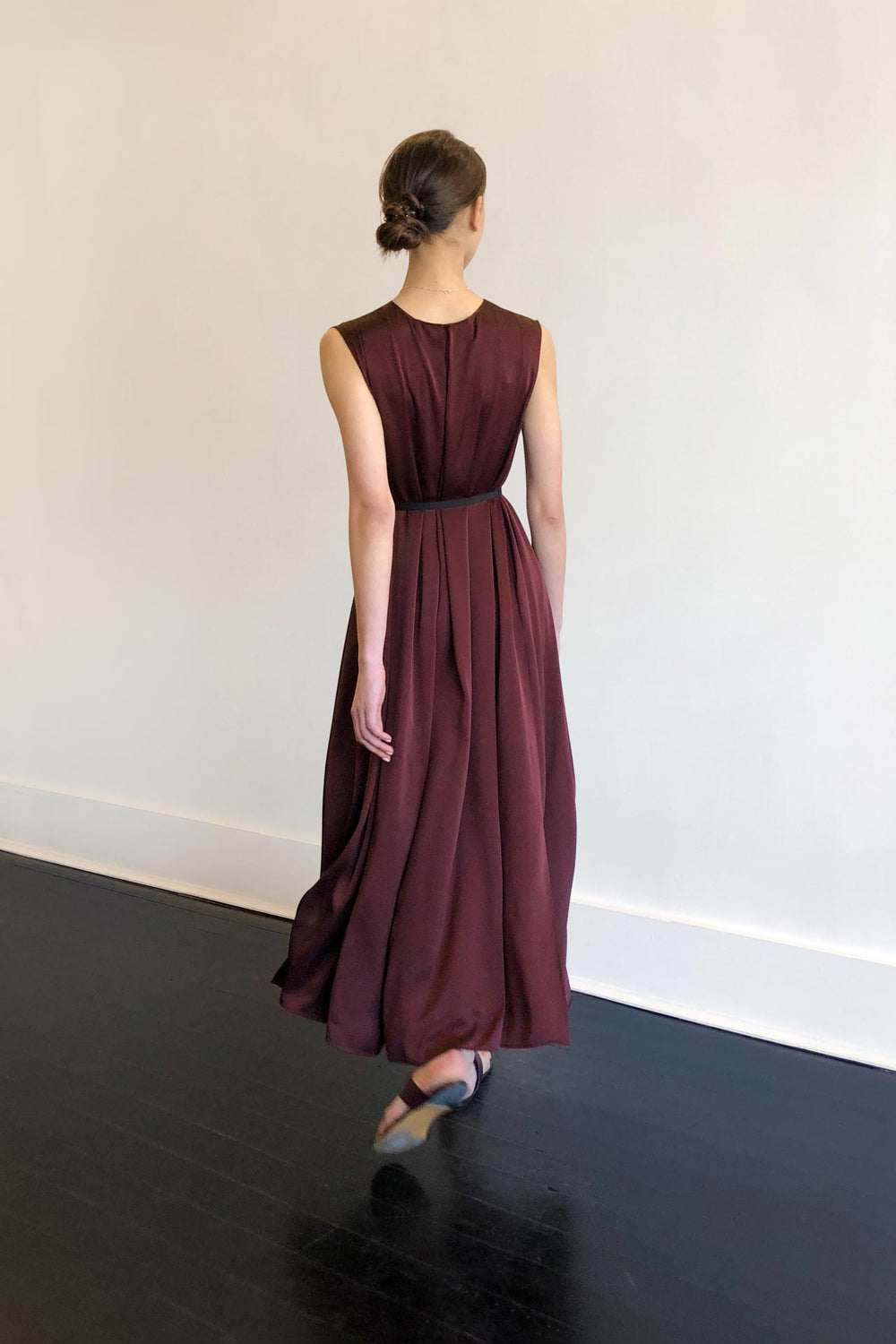 Fashion Designer CARL KAPP collection | Palm Onesize Fits All cocktail dress Maroon | Sydney Australia