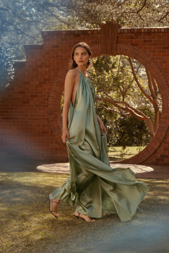CARL KAPP SS2019 collection photographed in Sydney Australia | Maldives Onesize Fits All Silk Satin Dress