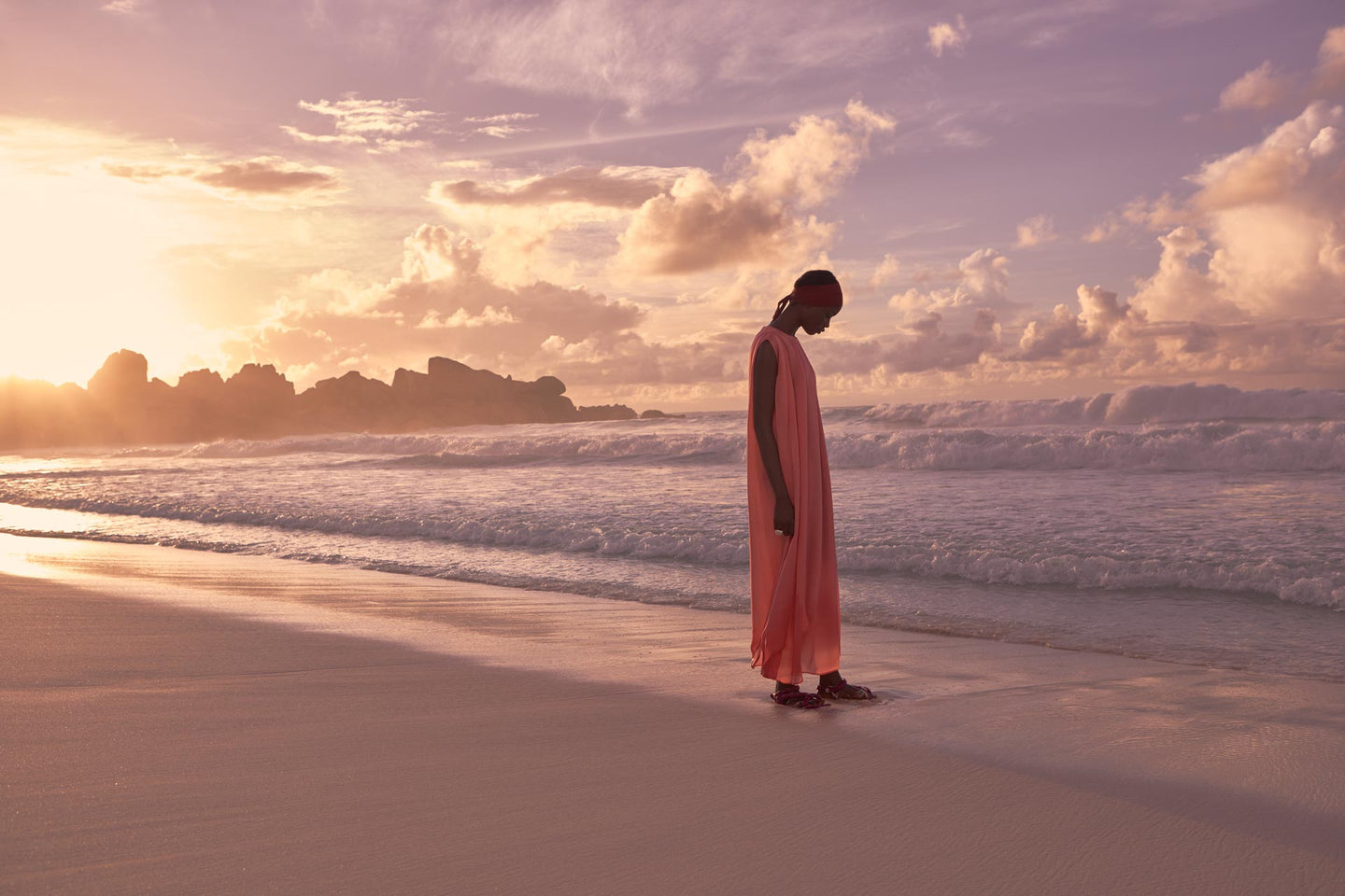 CARL KAPP SS2020 collection in Seychelles Six Senses Zil Pasyon | Palm dress