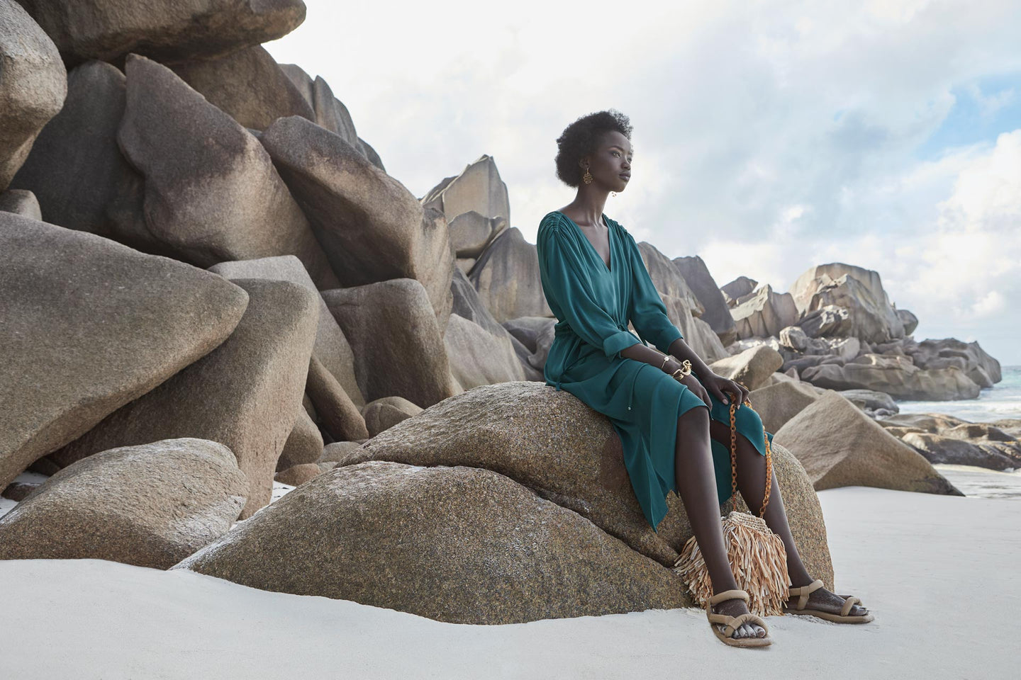 CARL KAPP SS2020 collection in Seychelles | Denise dress Slate