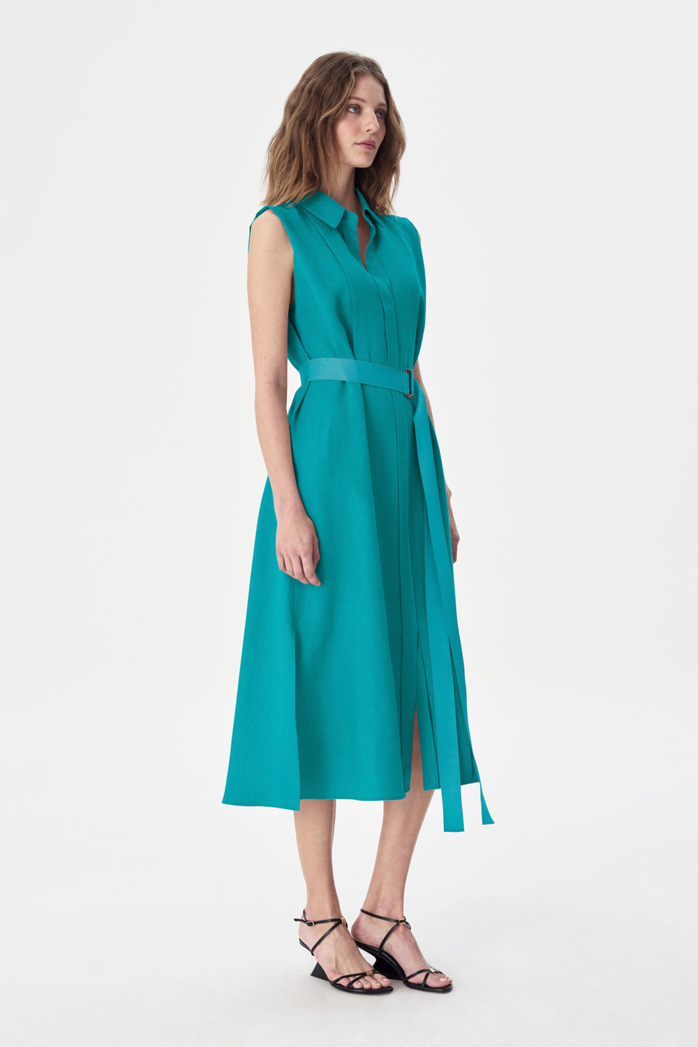 Judean Linen Shirt Dress