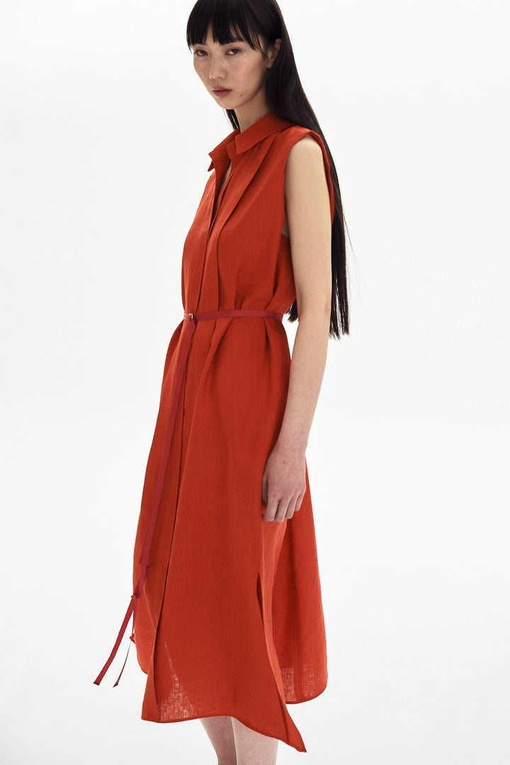 Judean Linen Shirt Dress