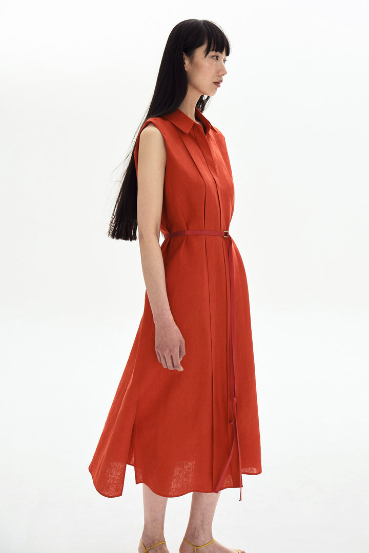 Judean Linen Shirt Dress