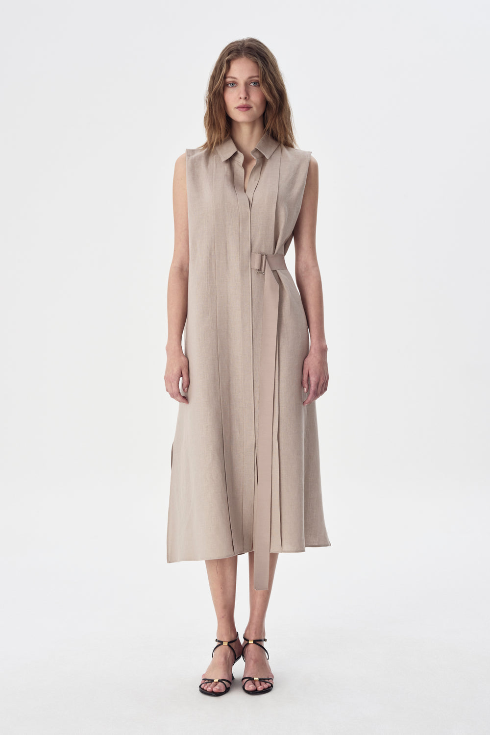 Judean Linen Shirt Dress