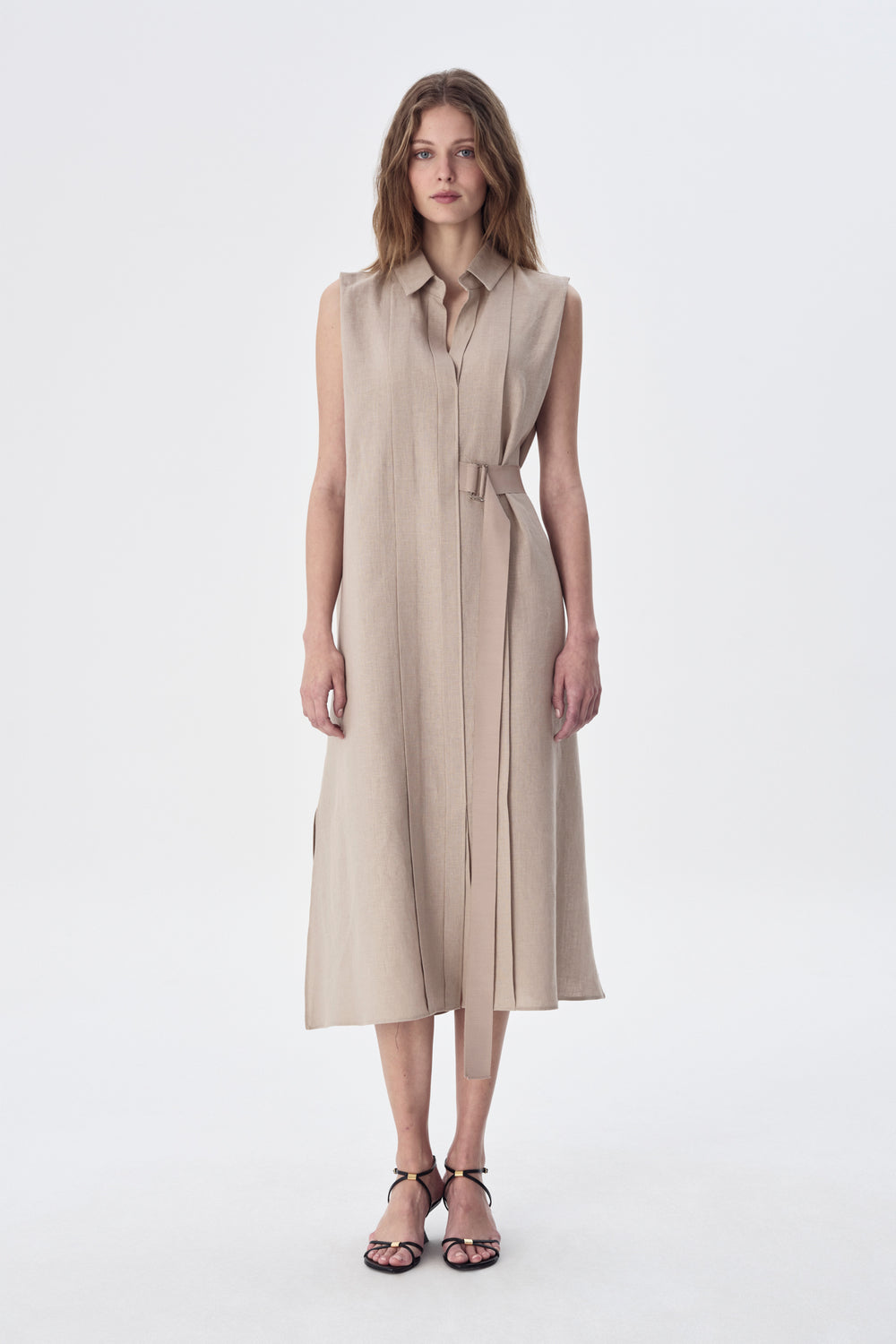 Judean Linen Shirt Dress