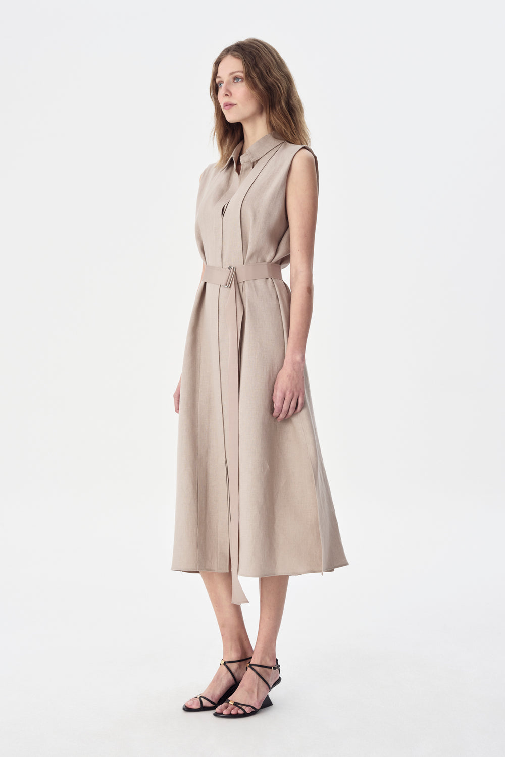 Judean Linen Shirt Dress
