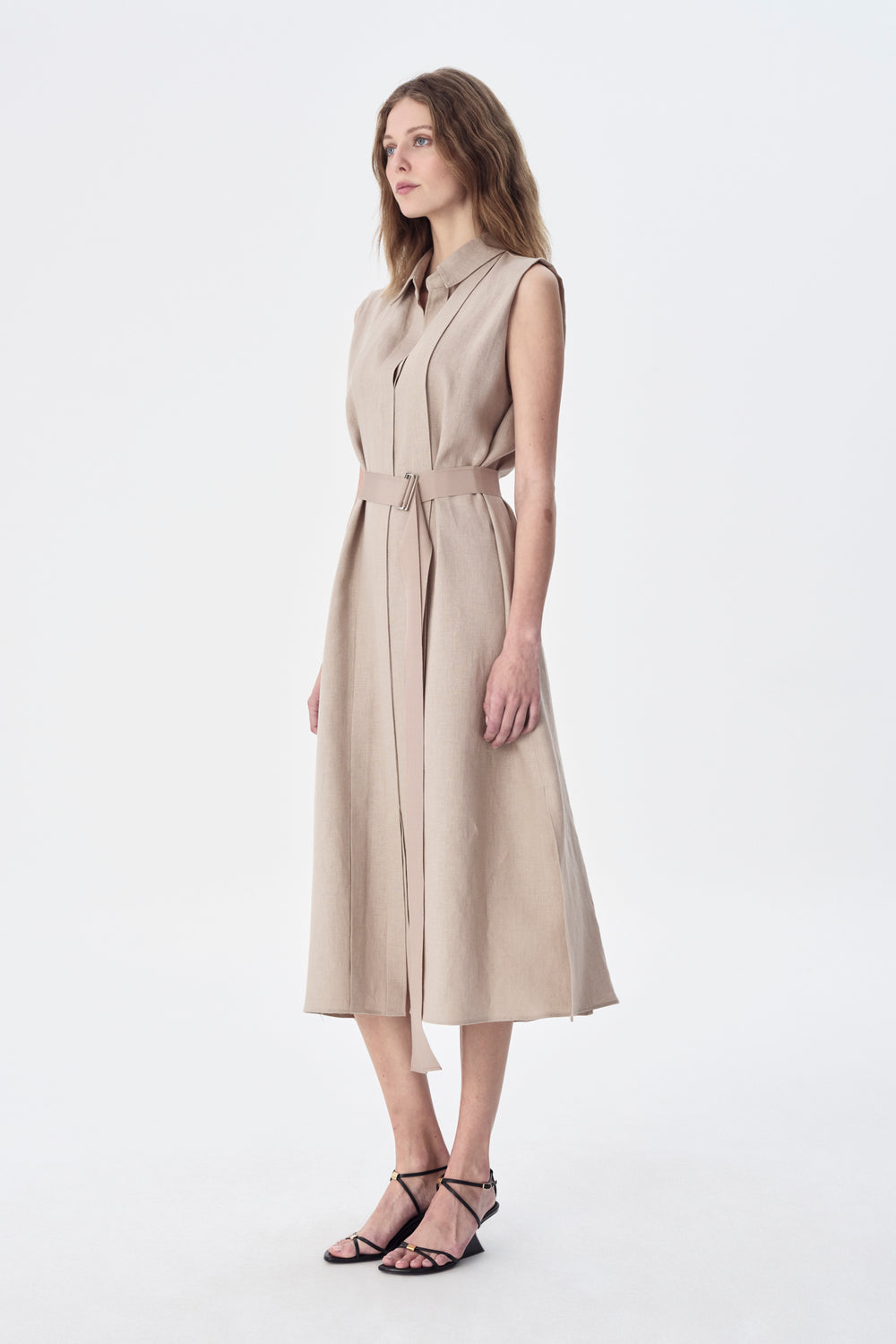 Judean Linen Shirt Dress