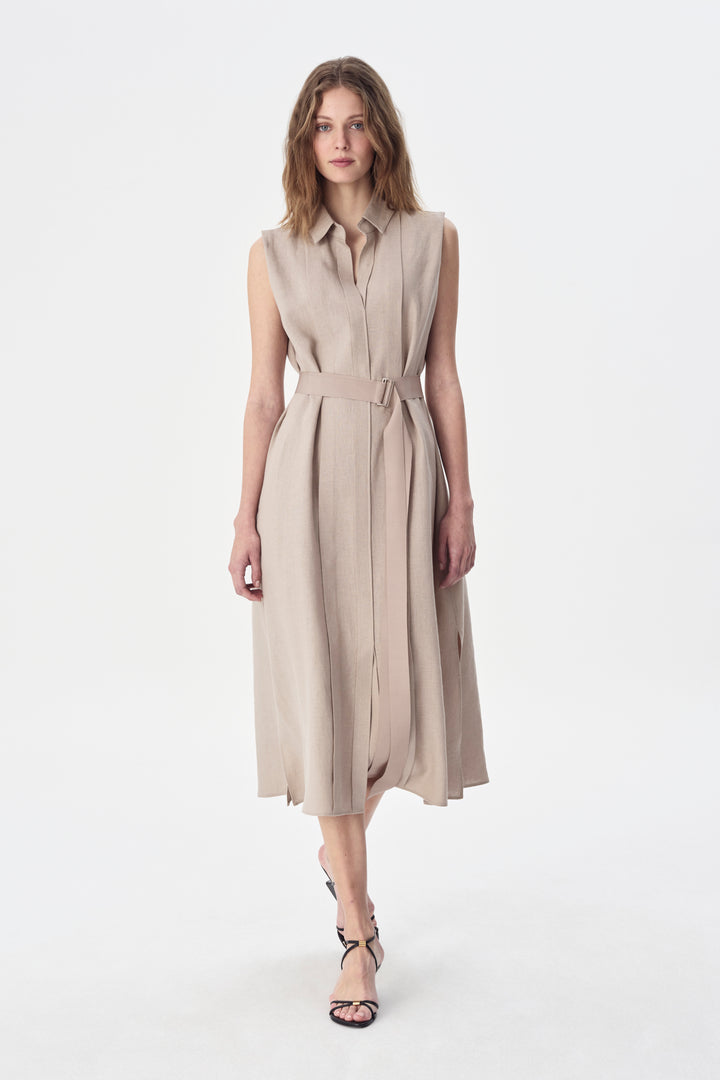 Judean Linen Shirt Dress