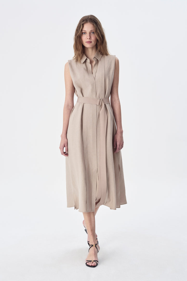 Judean Linen Shirt Dress