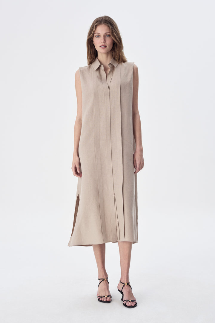 Judean Linen Shirt Dress
