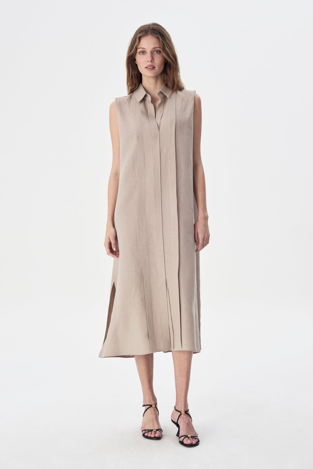 Judean Linen Shirt Dress