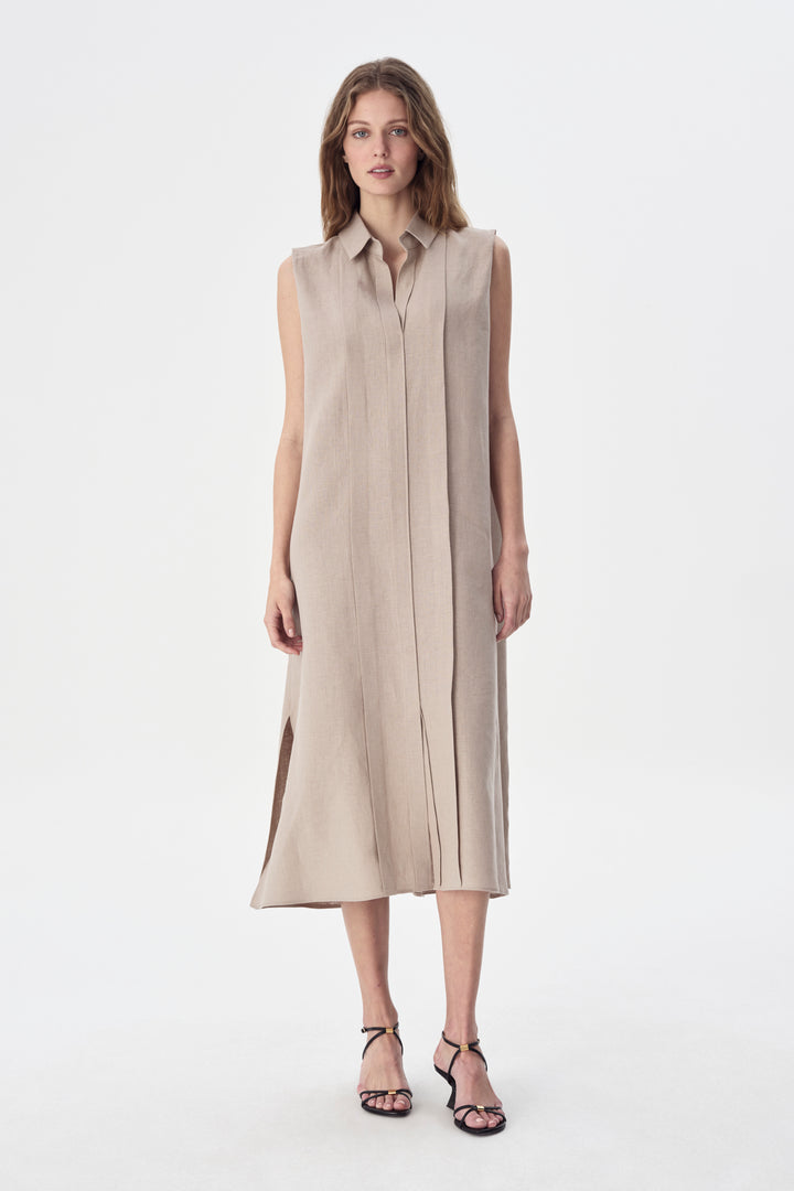 Judean Linen Shirt Dress