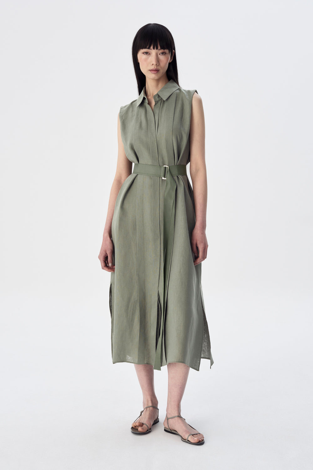 Judean Linen Shirt Dress