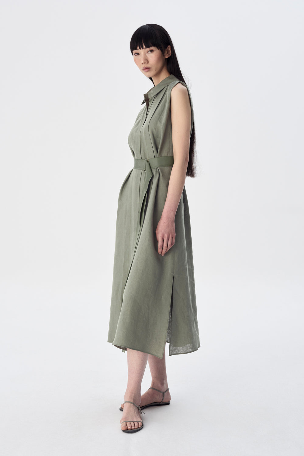 Judean Linen Shirt Dress