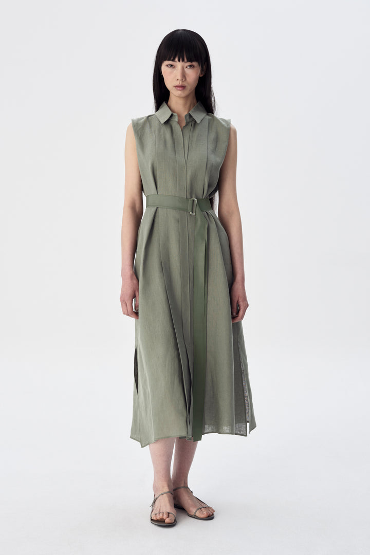Judean Linen Shirt Dress
