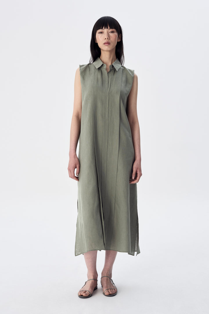 Judean Linen Shirt Dress