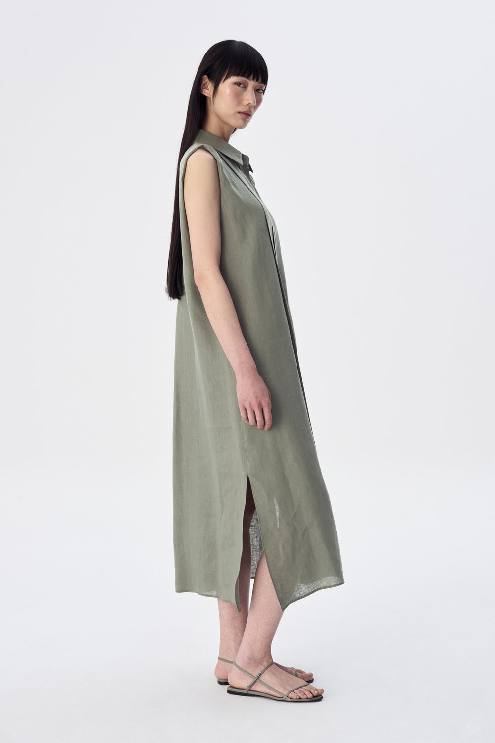 Judean Linen Shirt Dress
