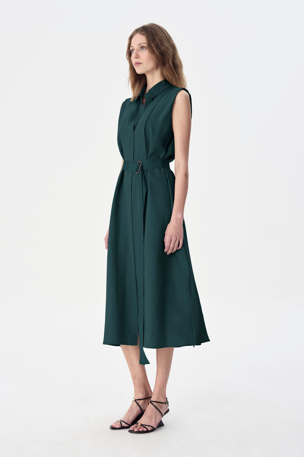 Judean Linen Shirt Dress