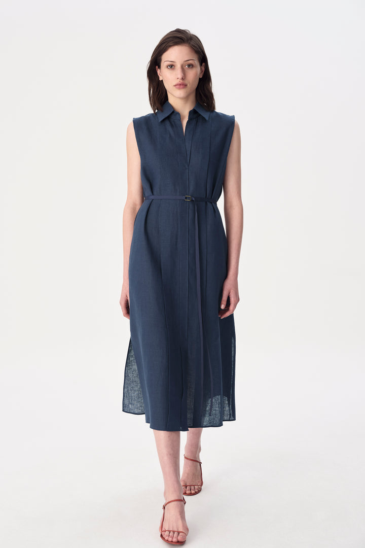 Judean Linen Shirt Dress