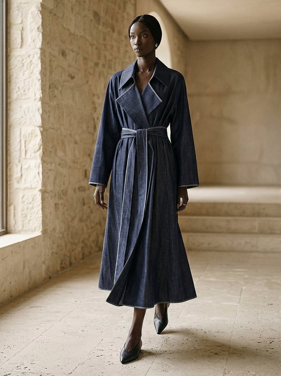 Oran Denim Trench