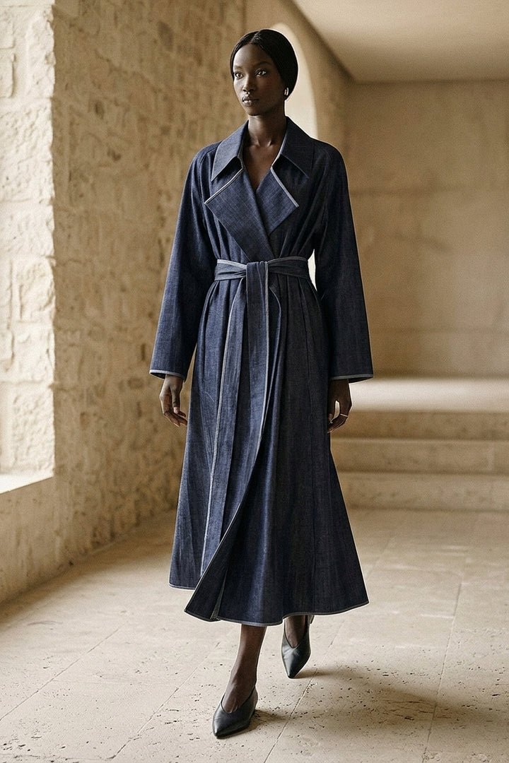 Oran Denim Trench Indigo