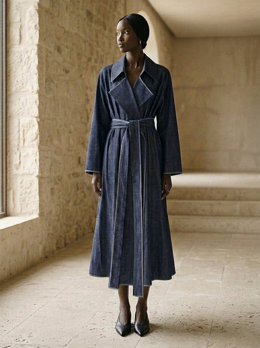 Oran Denim Trench