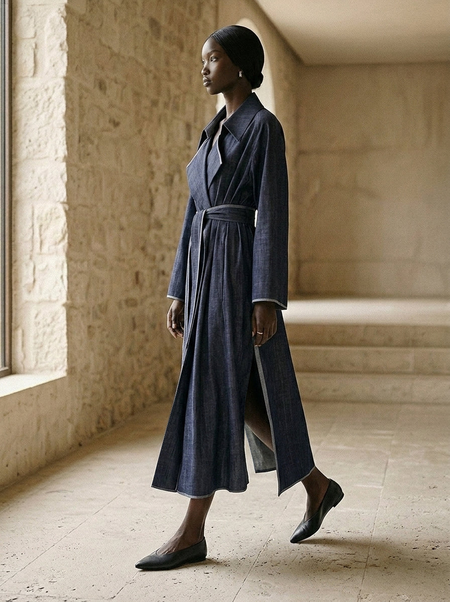 Oran Denim Trench