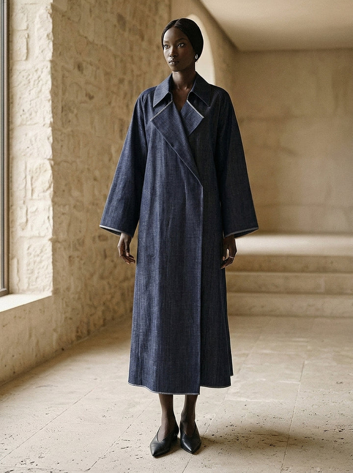 Oran Denim Trench Indigo