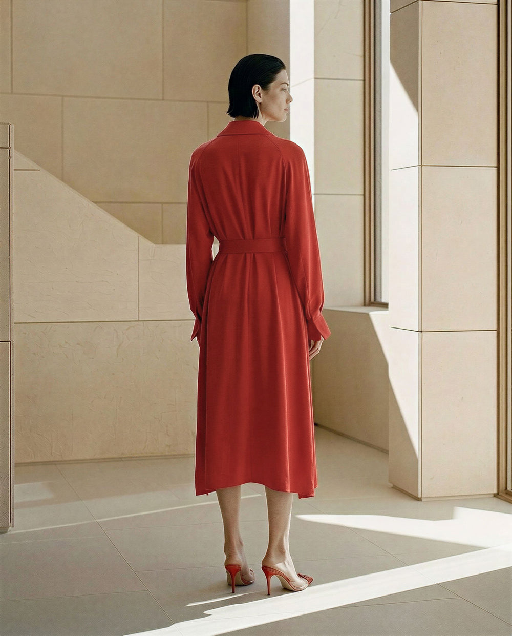 Nomadic Silk Trench Dress