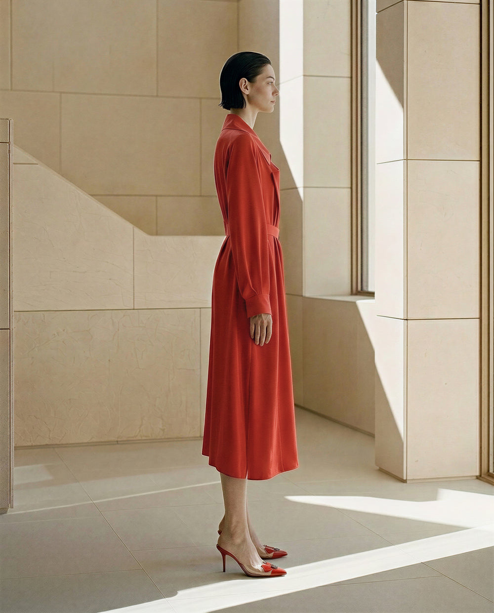 Nomadic Silk Trench Dress