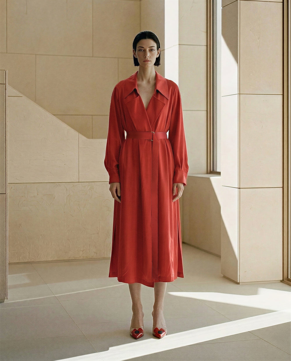 Nomadic Silk Trench Dress
