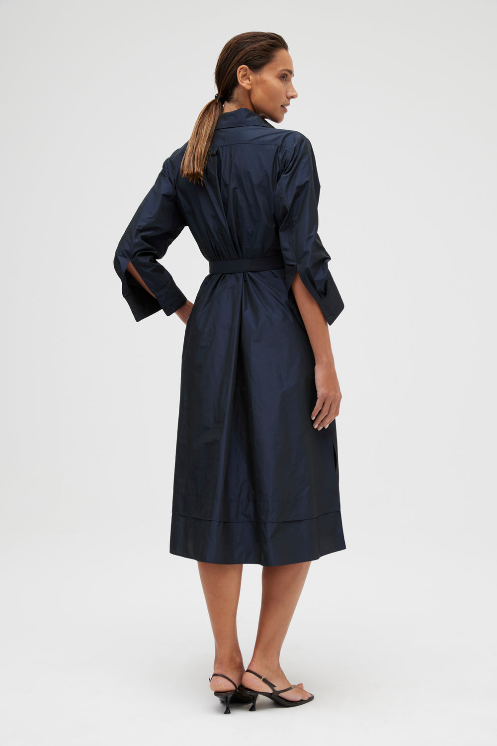 Yalobi Taffeta Midi Dress