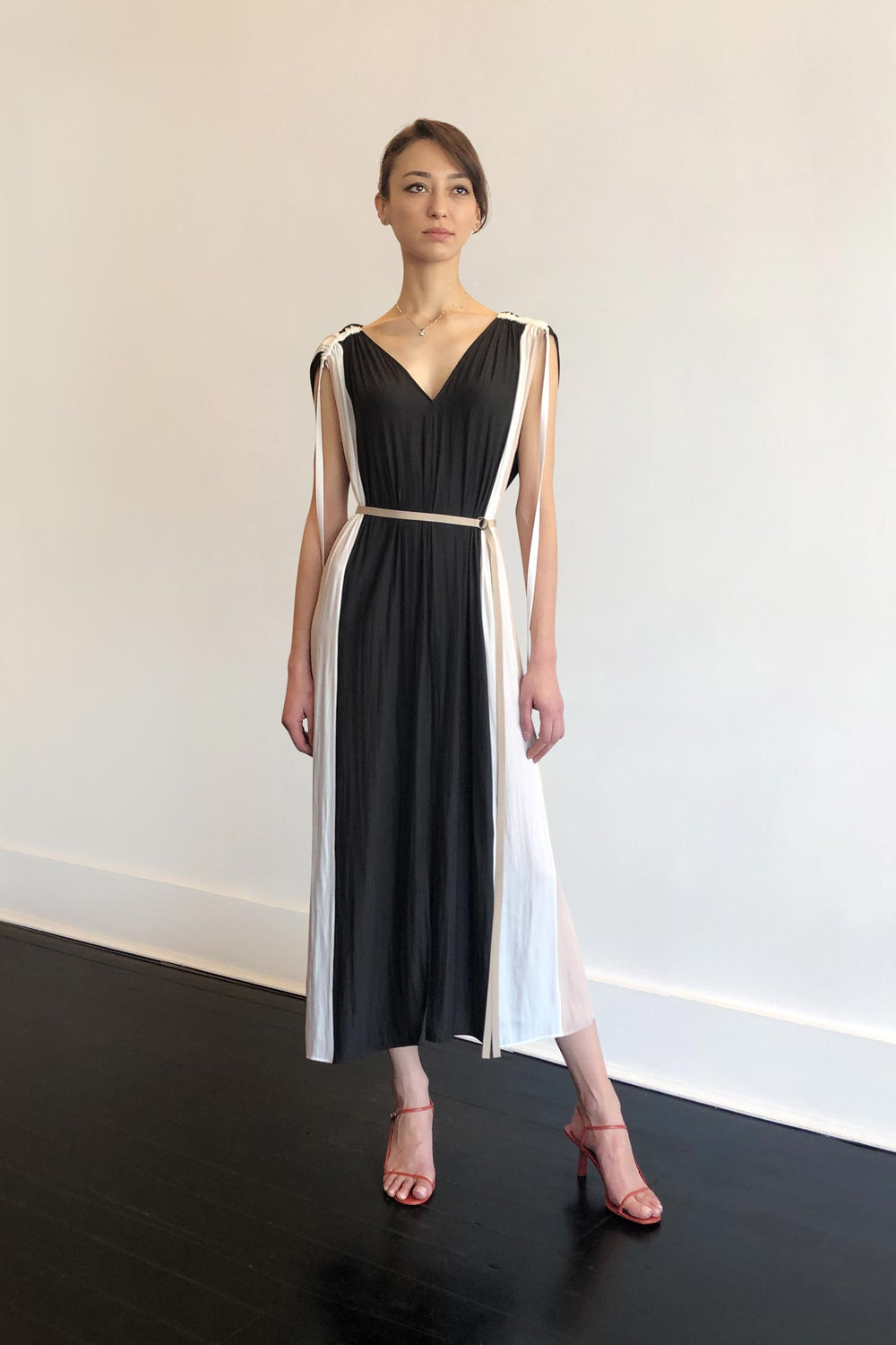 Fashion Designer CARL KAPP collection | Bel Air Onesize Fits All Dress Charcoal | Sydney Australia