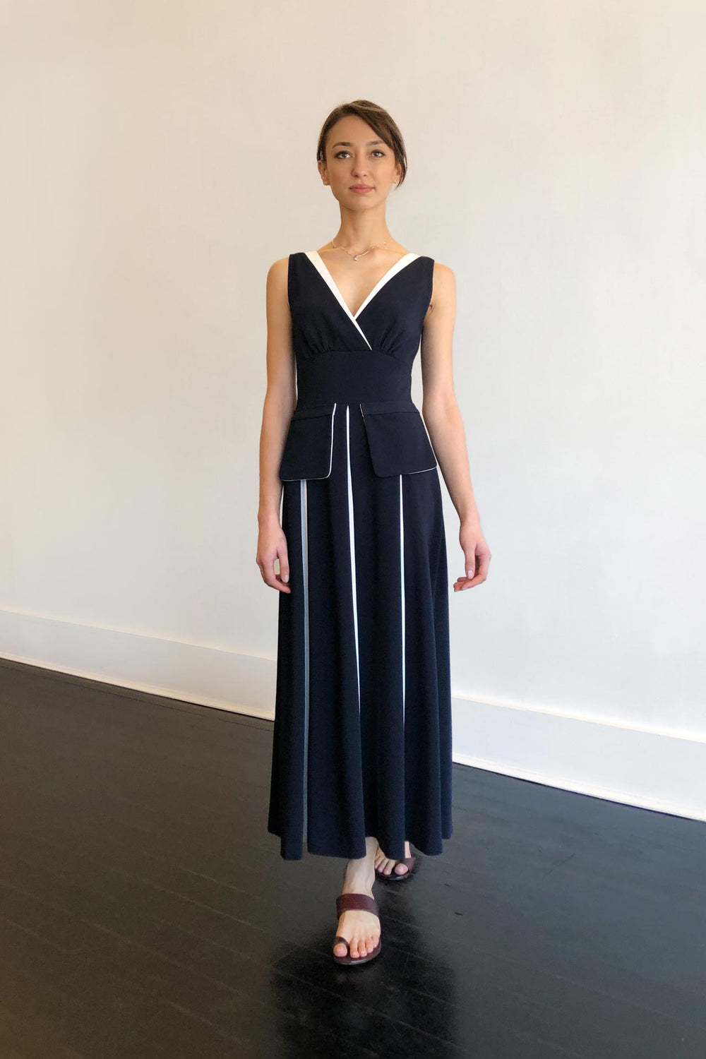 Fashion Designer CARL KAPP collection | Bella Dress Navy | Sydney Australia