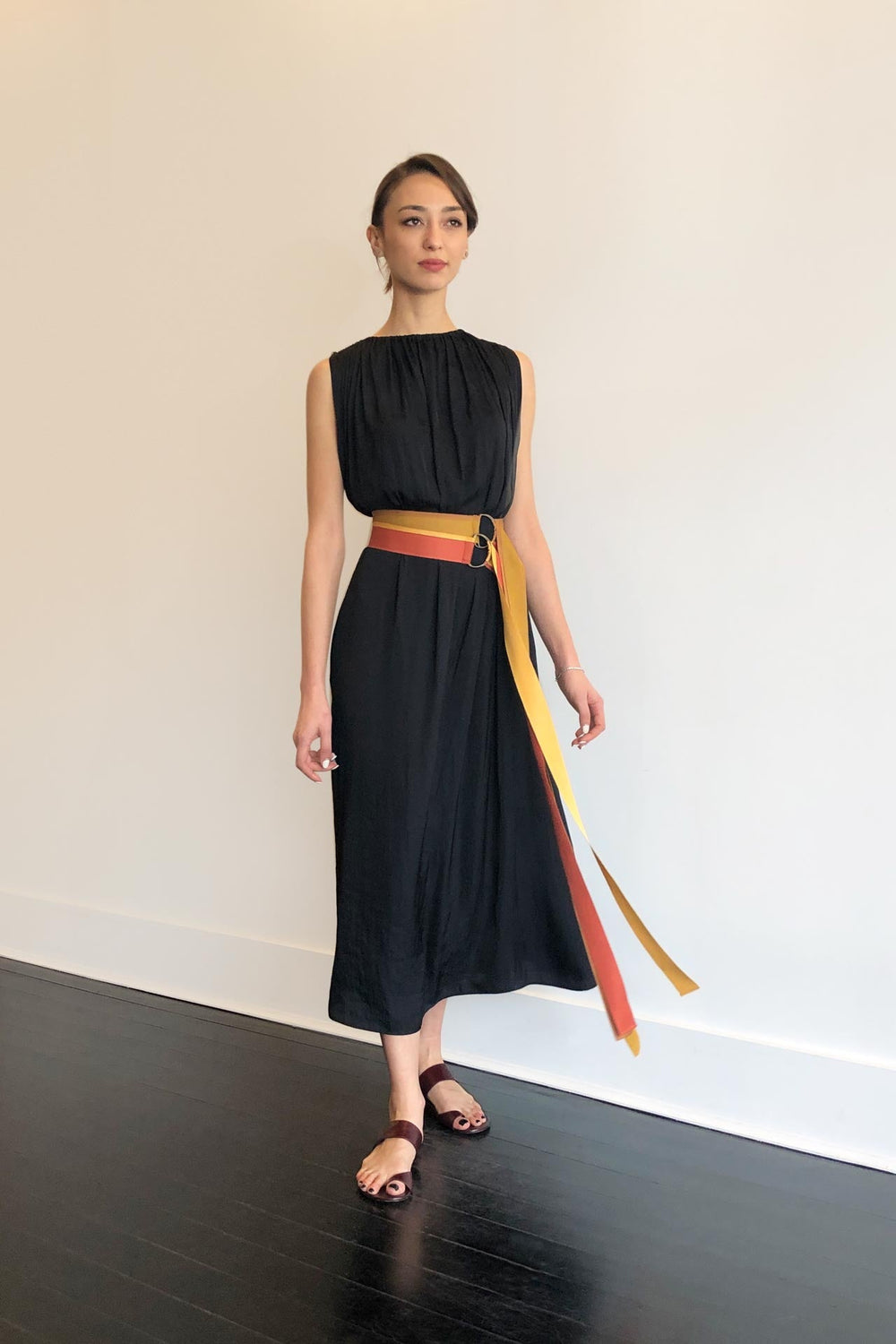 Fashion Designer CARL KAPP collection | Granite Onesize Fits All Black dress | Sydney Australia