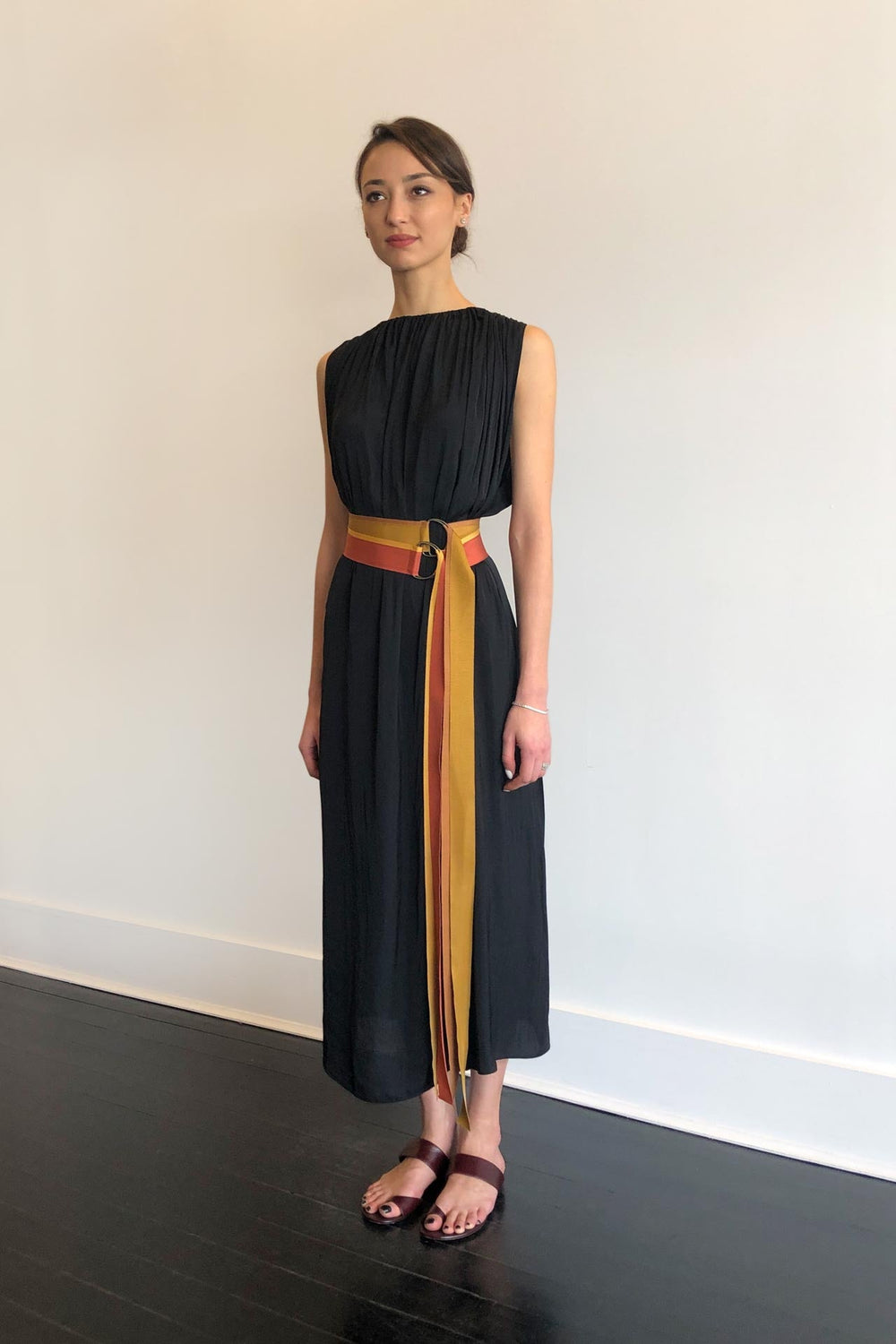 Fashion Designer CARL KAPP collection | Granite Onesize Fits All Black dress | Sydney Australia
