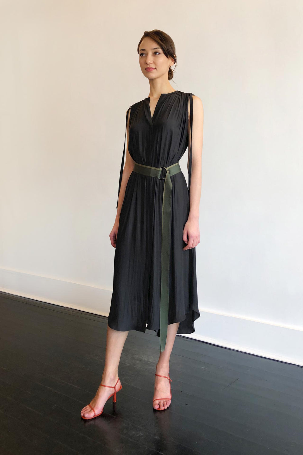 Fashion Designer CARL KAPP collection | Patatran Onesize Fits All cocktail dress Dark Grey | Sydney Australia