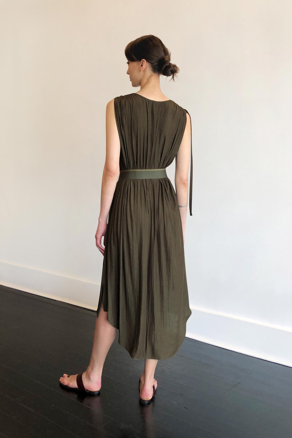 Fashion Designer CARL KAPP collection | Patatran Onesize Fits All cocktail dress Khaki | Sydney Australia