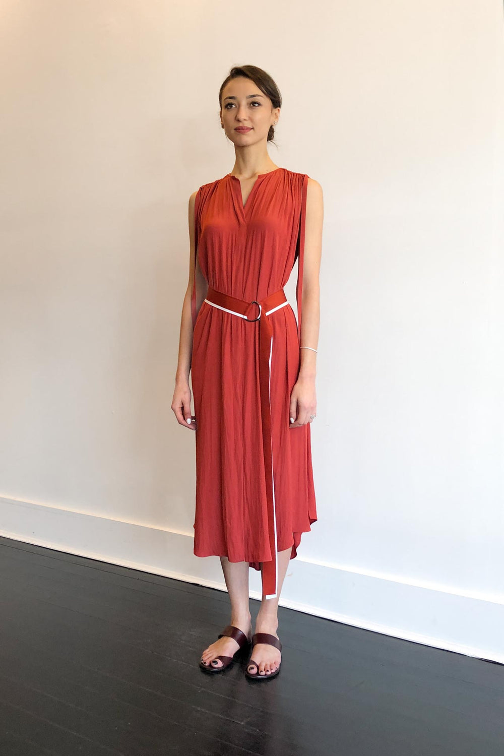 Fashion Designer CARL KAPP collection | Patatran Onesize Fits All cocktail dress Orange | Sydney Australia