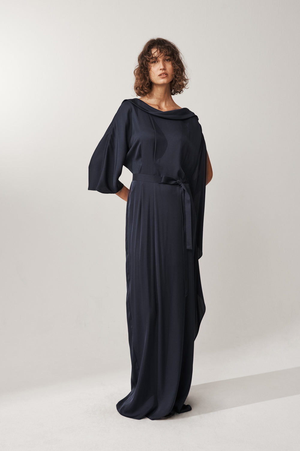 Waterfall Silk Dress