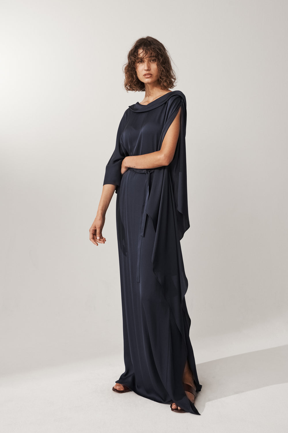 Waterfall Silk Dress