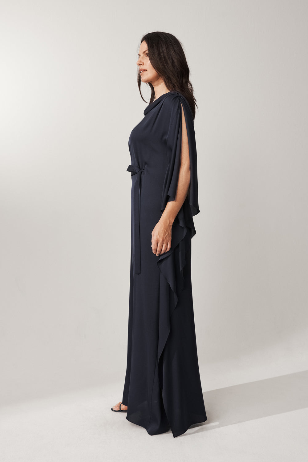 Waterfall Silk Dress