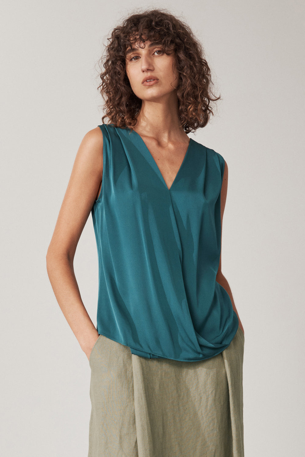 Silk Wrap Top