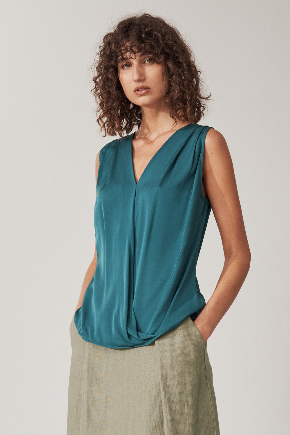 Silk Wrap Top