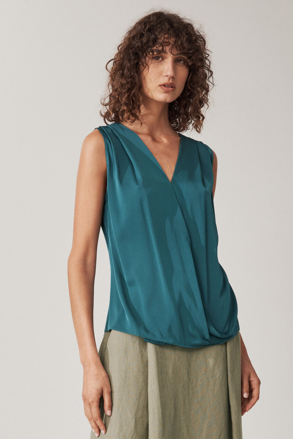 Silk Wrap Top